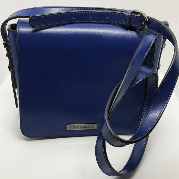Charles Jourdan Royal Blue Leather Pocketbook - Picture 1 of 7